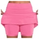 thumbnail image 1 of Falda de tenis para mujer con pantalón corto interior - Falda pantalón deportiva de cintura alta para yoga/correr - Tejido de secado rápido, cintura elástica, tallas S-XXXXXL, 1 of 6