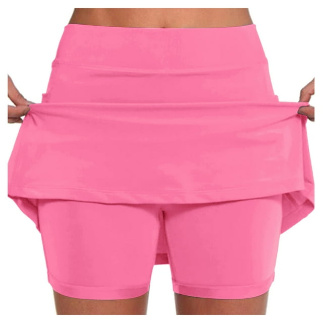 Jupe de Tennis Décontractée Unie pour Femmes avec Poche - Jupe de Sport Yoga Active pour Confort et Performance