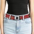 thumbnail image 5 of Buckle-Down Belt, Seatbelt Buckle Belt, Cherries Scattered Red, 30 to 44 Inches, 5 of 9