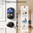 thumbnail image 3 of Veise Keyless Entry Door Lock with Handle, Electronic Keypad Deadbolt, Auto Lock, 2 Knobs, Black, 3 of 9