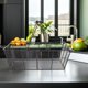 thumbnail image 5 of Escurridor de utensilios - Organizador de cesta escurridora para encimera de cocina - Cesta de secado de utensilios con mango de madera plegable para vajilla, cubiertos y alimentos, 5 of 8