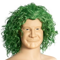Psycho Clown Joke Superhero Villain Green Hair Wig Halloween Costume Cosplay
