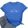 thumbnail image 7 of Rollbacks & More GaThRRgYP T Shirts for Women Summer Plus Size,Fashion Women's Short Sleeve Casual Leopard Printed Loose T-shirt Tops Blue L, 7 of 7