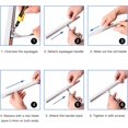 thumbnail image 4 of Queilt 25cm Rubber Lip, for Shower Squeegee, White Silicone Replacement Lips, 2 Pieces, 4 of 5
