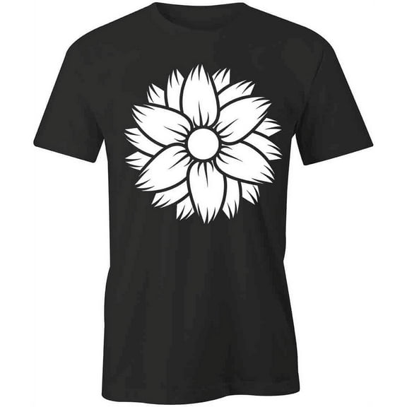 Sunflower T-Shirt | Pretty Flower Black Tee Gift