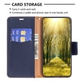 thumbnail image 3 of K-Lion Flip Case for iPhone 11 Pro Max ,Premium Card Slots Kickstand Shockproof Protective Case Minimalist Lychee Leather Wallet Cover with Strap for iPhone 11 Pro Max,Blue, 3 of 5