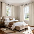 thumbnail image 3 of Half Price Drapes Alabaster Beige Signature Velvet Blackout Curtains for Bedroom(1 Panel), 50WX 63L, 3 of 10