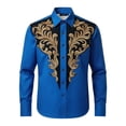 thumbnail image 2 of Camisetas de Navidad de Manga Larga de los Hombres de Moda Casual de Manga Larga Turndown Collar Blusa para Primavera Invierno Al Aire Libre Diario, 2 of 4