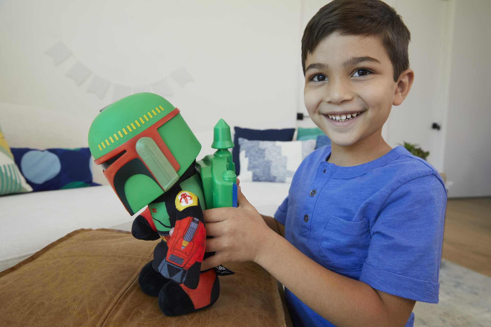Star Wars Boba Fett Voice Cloner 12" Feature Plush with Air-Powered Soft Rocket Launcher - image 2 of 6