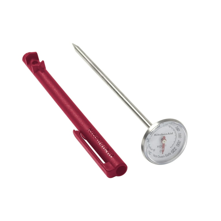 KitchenAid 1 inch Analog Food and Meat Thermometer with Protective Storage Sleeve