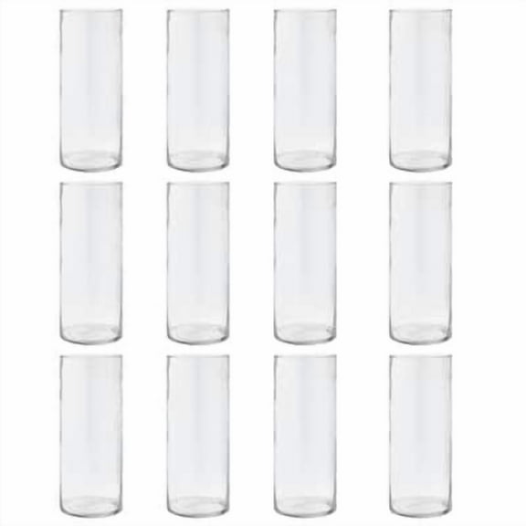 12 Pack: 12" Cylinder Glass Vase by Ashland