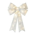 thumbnail image 2 of Colgante de puerta de pared de Navidad Zulema Colgante de lazo grande Plata, 2 of 8
