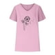 thumbnail image 3 of Camisetas de Cuello en V Mujeres Impresas Manga Corta Camiseta Casual, Ligera Y Básica de las Mujeres Camisetas Casuales, 3 of 4