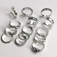 thumbnail image 3 of 14Pcs/Set Rings Bagua Diagram Elephant Alloy Rings For Women Fashion Geometric Knuckle Rings Hand Jewelry, 3 of 7