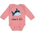 thumbnail image 3 of Inktastic Shark Life Fun Shark With Sunglasses Boys or Girls Long Sleeve Baby Bodysuit, 3 of 5