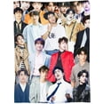 thumbnail image 3 of GOT7 JinYoung Blanket Soft and Comfortable Warm Fleece GOT7 JinYoung Throw Blankets Beach blanket Decoration Gift for Decor Living room dormitory Picnic Yoga Sofa Bed Camping Travel All Season, 3 of 6
