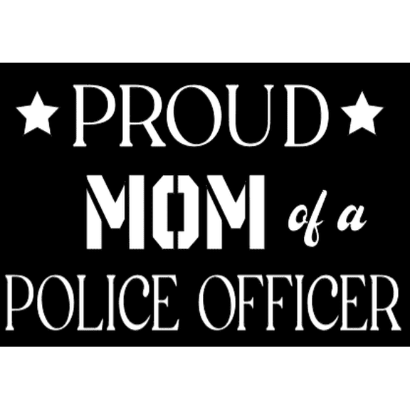 Proud Mom of a Police Officer - Car Window - Premium Vinyl Decal/Sticker