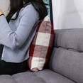thumbnail image 4 of Unique Bargains 2-Pack Checks Pattern Decorative Throw Pillow Covers Red 18" x 18", 4 of 7