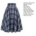 thumbnail image 7 of Joernso Women Midi Skirt Plaid Print High Waist A-Line Skirt Large Hem Design Slimming Effect Autumn Winter Skirt, 7 of 7