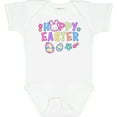 thumbnail image 3 of Inktastic Happy Easter with Bunny Face and Easter Eggs Girls Baby Bodysuit, 3 of 5
