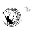 thumbnail image 1 of Arte de pared,Estatua decorativa de pared de gato negro de metal,Escultura de pared de metal minimalista con adorno de pared,Estatua del caballo,Estatua de caballo para decoración del, 1 of 8
