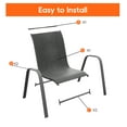thumbnail image 6 of Tolead Outdoor Patio Dining Arm Chairs - Set of 6, Dark Grey, 6 of 8