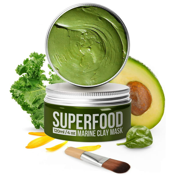 100% VEGAN Dead Sea Mud Mask with Avocado &amp; Superfoods - 120ml/4 Oz Organic Face Mask for Acne - Dermatologically Tested Hydrating Mask Blackhead Remover - Pore Cleanser an - Walmart.com