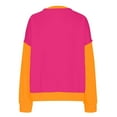 thumbnail image 4 of WEAIXIMIUNG Sweat-Shirt Surdimensionné pour Femmes 2X Pull à Col Rond Color Block d'Hiver Décontracté et Chaud, 4 of 7