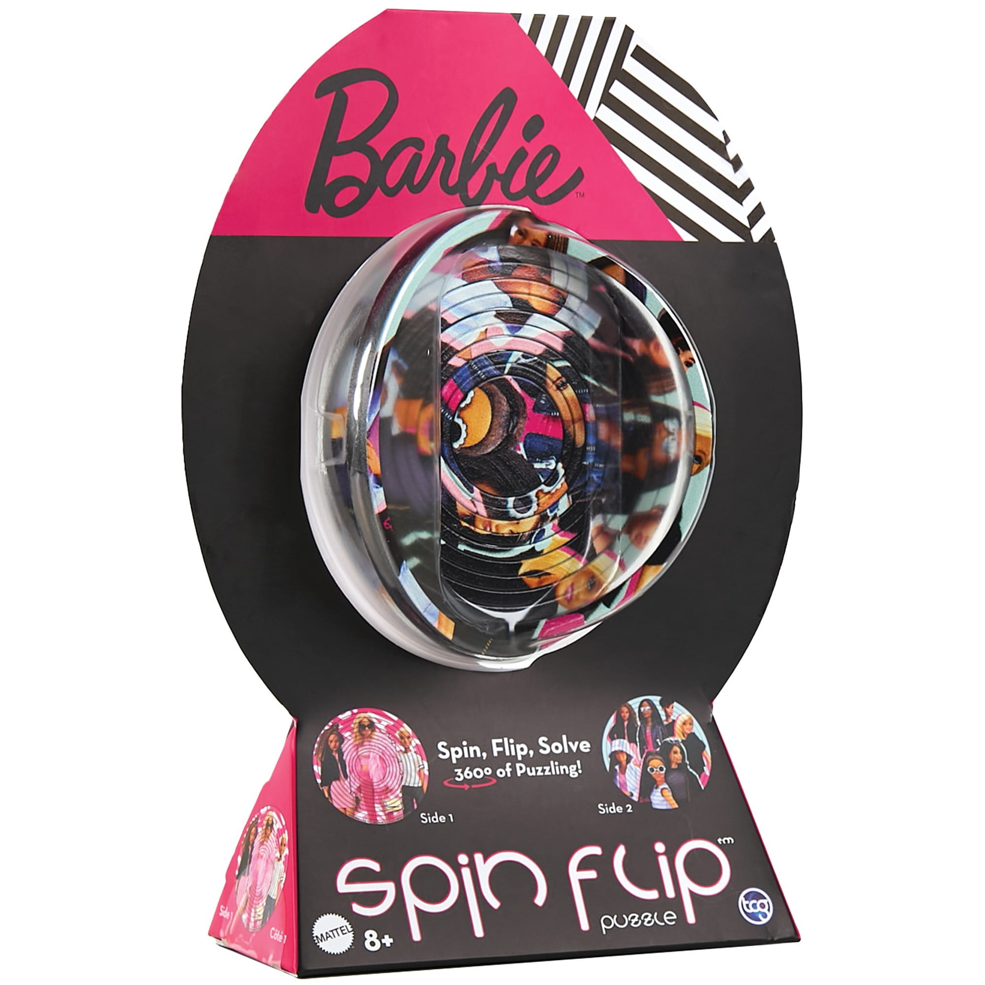 Spin Flip Puzzle: Barbie Fashionista - 12 Rings - 2-In-1: Double-Sided Puzzle, Spin-Flip-Solve, 360 Degress Of Puzzling, Licensed, Adults & Kids 8+