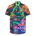 thumbnail image 4 of Elvqul Christmas Shirts for Men Short Sleeve Dressy Retro Cute Mens Shirts, 4 of 5