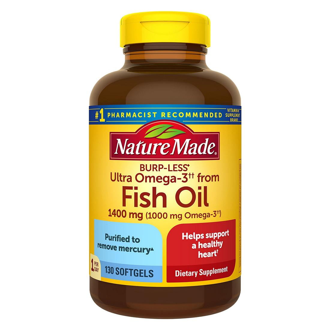 Nature Made 1,400mg Ultra Omega-3 Fish Oil, 130 ct