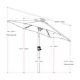 thumbnail image 2 of CorLiving Pegasus 9ft Round Tilting Patio Umbrella with Solar Powered LED Lights and Powder-Coated Steel Frame, Burgundy, 2 of 8