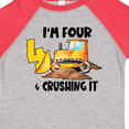 thumbnail image 4 of Inktastic I'm 4 and Crushing It Construction 4th Birthday Boys or Girls Toddler T-Shirt, 4 of 5