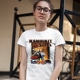 thumbnail image 3 of Tee Hunt Milwaukee Steel T-Shirt Route 66 Motorcycle Chopper Bobber Biker Women's T-Shirt Tee, White, Small, 3 of 5