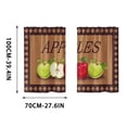 thumbnail image 3 of Apples Kitchen Curtain Set with Valance - 3 Piece Short Tier Panels & Swag, Washable Polyester Farmhouse Window Treatments for Sink, Light Filtering Decorative Drapes, 3 of 7