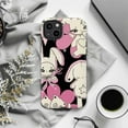 thumbnail image 3 of Cute Pink Bunny Cartoon Phone Case, Kawaii Pastel Goth Soft Protective Cover for iPhone 17 16 15 14 13 12 11 Pro Max Plus Mini, 3 of 6