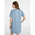 thumbnail image 4 of Joyspun Women’s Dreamy Soft Collection Short Sleeve Sleep Shirt, Sizes S/M to 2X/3X, 4 of 7
