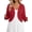 03 Red, variant on Gleelist Plus Size Cropped Cardigan Bolero Shrug For Dresses 3/4 sleeve Oversized Lightweight Cardigan Sweaters For Women XL-5XL
