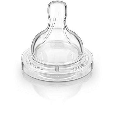 Philips AVENT Anti-Colic Nipple, Clear, Medium Flow 2 count (Pack of 2)