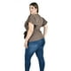 thumbnail image 3 of Blusa manga mariposa Roman Fashion /Tallas Extras, 1840 (Cafe) cafe 40, 3 of 5