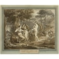 thumbnail image 2 of Bartolomeo Pinelli 17x15 Gold Ornate Wood Frame and Double Matted Museum Art Print Titled - Venus Presents Cupid to Calypso, from the Adventures of Telemachus, Book 7 (1808), 2 of 4