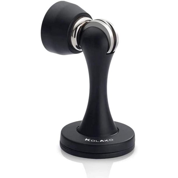 Topes magnéticos para puerta, tope para puerta de acero inoxidable, tope magnético para puerta, níquel satinado cepillado, soporte para puerta montado en el piso de la pared negra para dormitorio, baño, cocina, hogar, oficina Sailing Electrónica