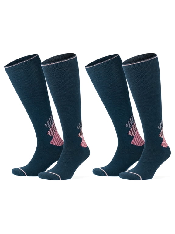 Merino Wool Cushioned Knee High Compression Socks For Men and Women | 2 Pairs | Model: 3591