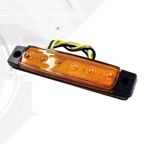 MEIBUTYUP 2Pcs LED Trailer Tail Light Bar Signal Marker Lights ABS Yellow for Truck and Tractor