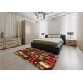 thumbnail image 5 of Ahgly Company Machine Washable Indoor Square Transitional Burgundy Red Area Rugs, 8' Square, 5 of 7