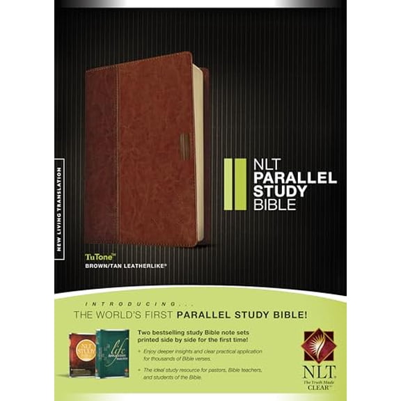 Pre-Owned NLT NLT Parallel Study Bible TuTone Brown Tan Leatherlike: New Living Translation, Brown / Tan TuTone, LeatherLike Paperback