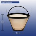 thumbnail image 2 of (2) GoldTone Reusable #4 Cone Style Replacement Cuisinart Coffee Filter replaces your Permanent Cuisinart Coffee Filter for All Cuisinart Machines and Brewers, 2 of 7
