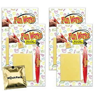 Christmas Candy Bulk Edible Paper and Pen, 4 PACK Individually Wrapped Pen Paper TikTok Trend Items,