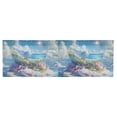 thumbnail image 6 of Yayeee Kitchen Valance Rod Pocket 54" x 18" Living Room Window Curtain, Crystal Ocean, 6 of 6
