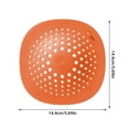 thumbnail image 3 of Matsuzay Tapa de desagüe para el suelo del hogar, tapón antiobstrucciones para el pelo de la cocina, colador de filtrado, residuo de repuesto Organizadores de utensilios de cocina Naranja, 3 of 5